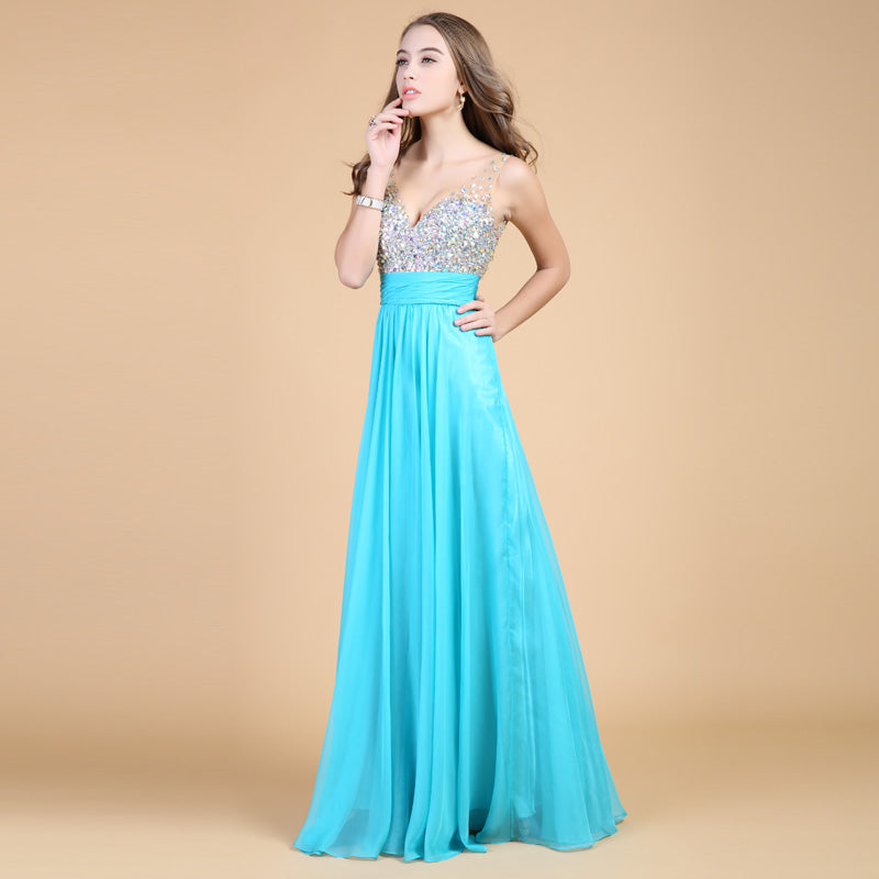 Langes Abendkleid aus Chiffon für besondere Anlässe