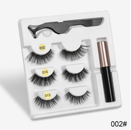 3 Paar falsche Wimpern mit Magneten