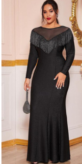 Elegantes langes Abendkleid  in Übergröße