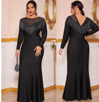 Elegantes langes Abendkleid  in Übergröße