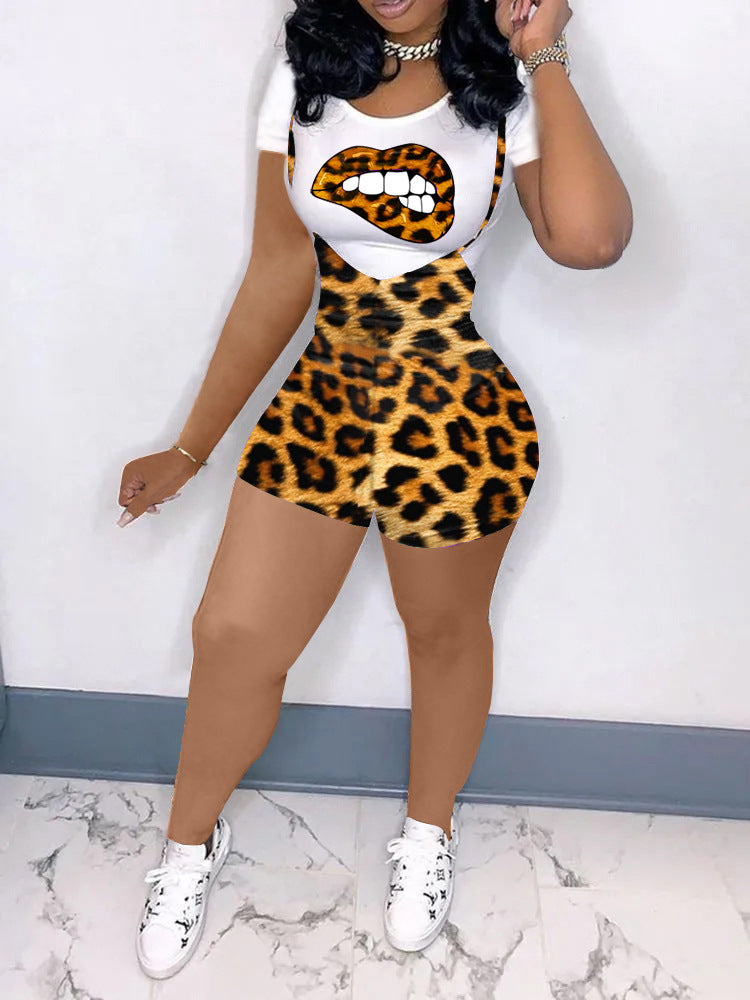 Leopard Zwei-Teile-Set.