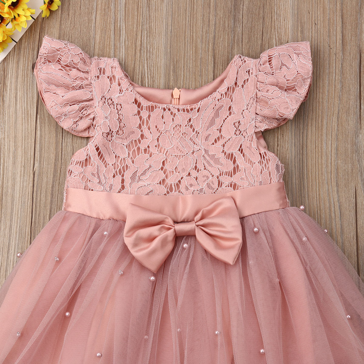 Mädchen Perlen Sommerkleid