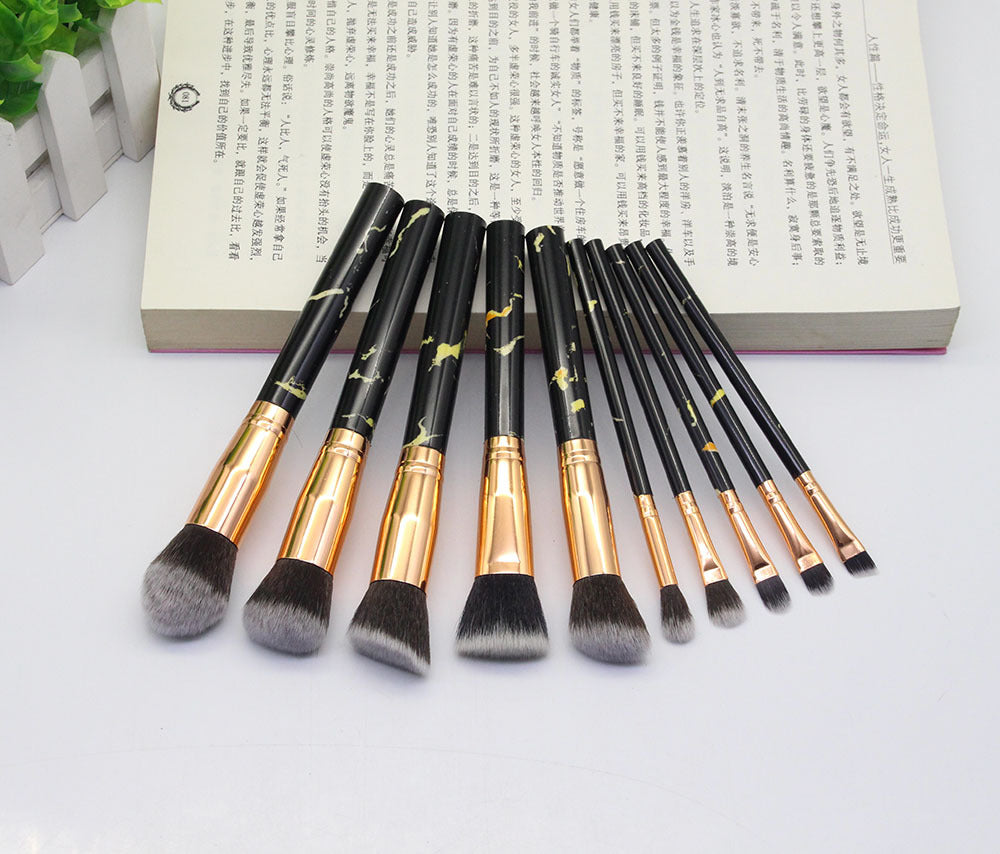 15 Make-up-Pinsel im Marmor-Design-Set