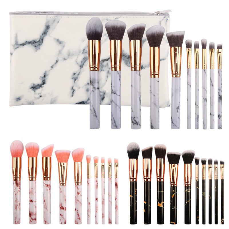 10 Marmor-Make-up-Pinselsets