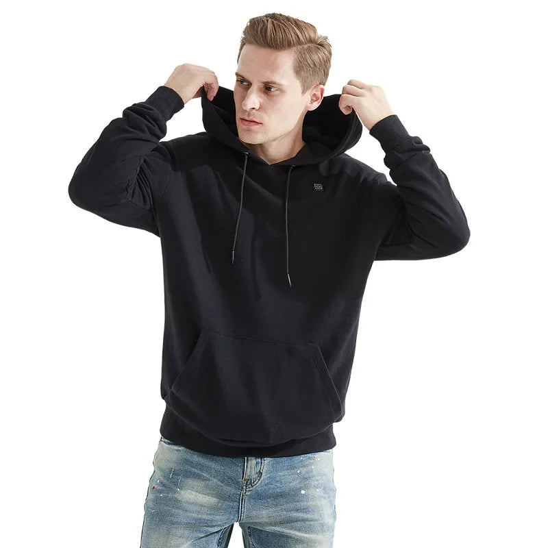 Beheizte Outdoor-USB-Strickjacke mit Kapuze für Männer und Frauen