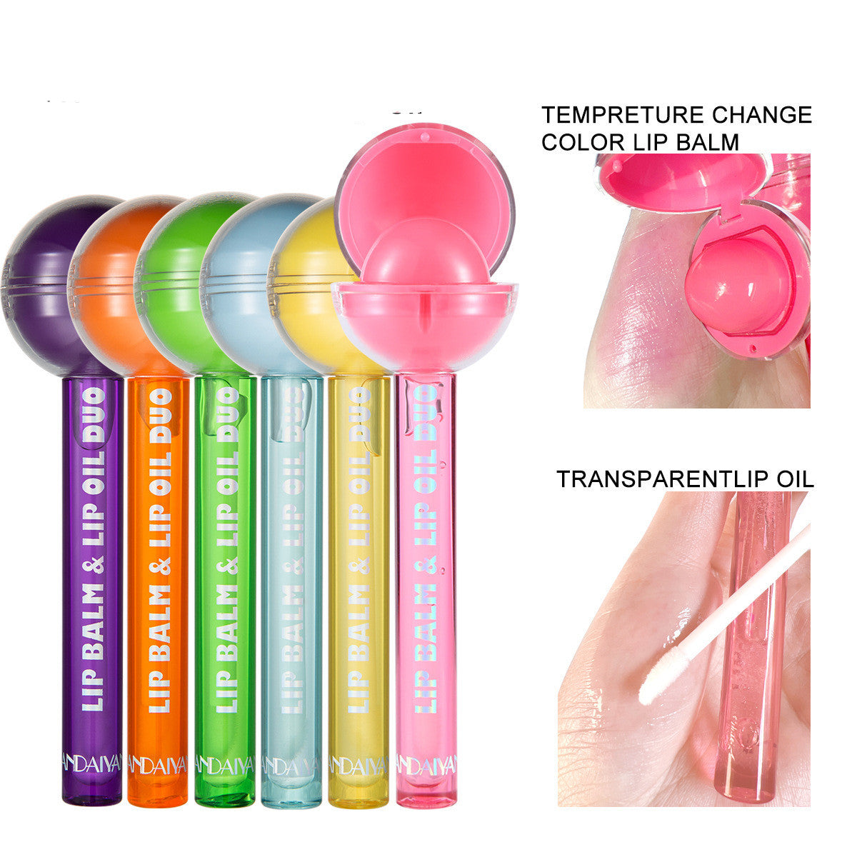 Zwei-in-Eins-Lollipop-Lippenstift mit Farbwechsel