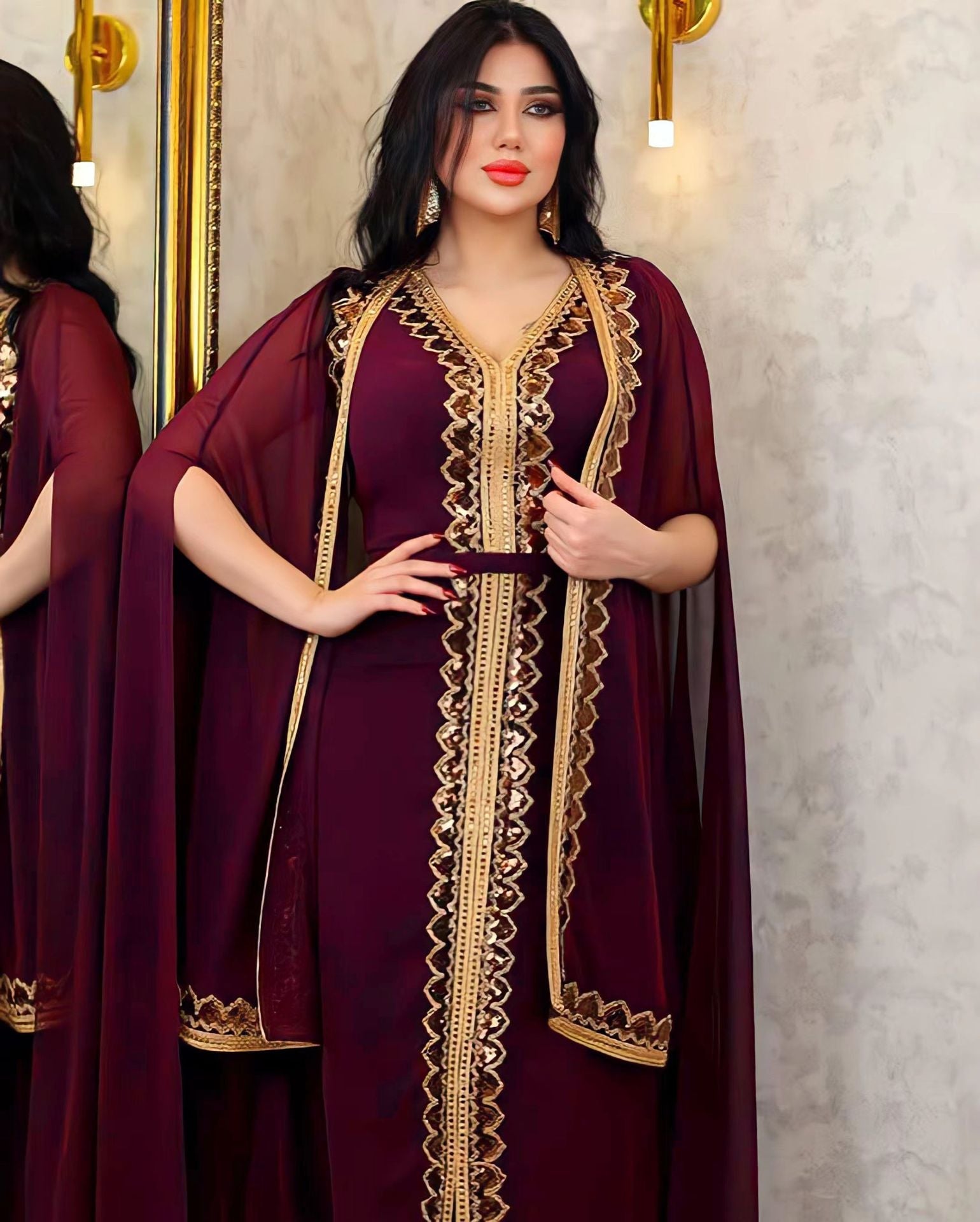 Elegante Paillettenkleid Anzug