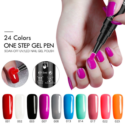 3-in-1 Gel-Nagellackstift mit Glitzer