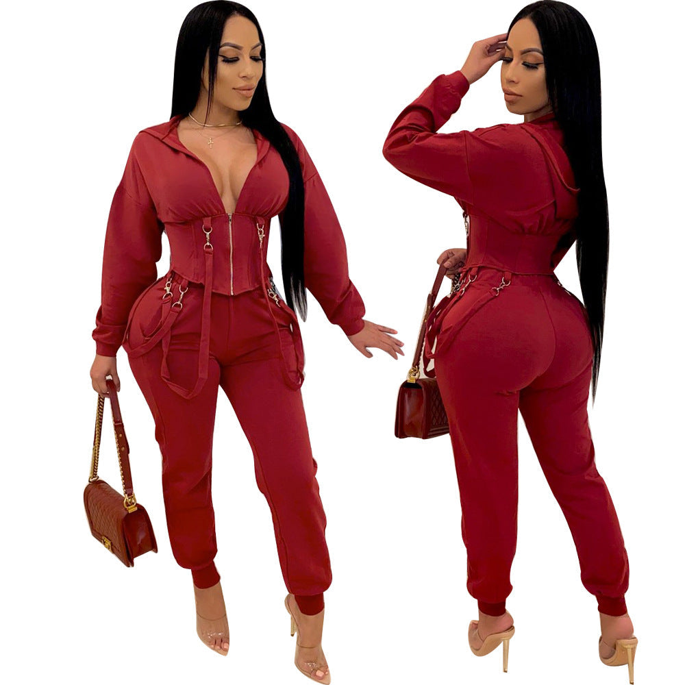 Temperamentes Zweiteiliges Damen Set