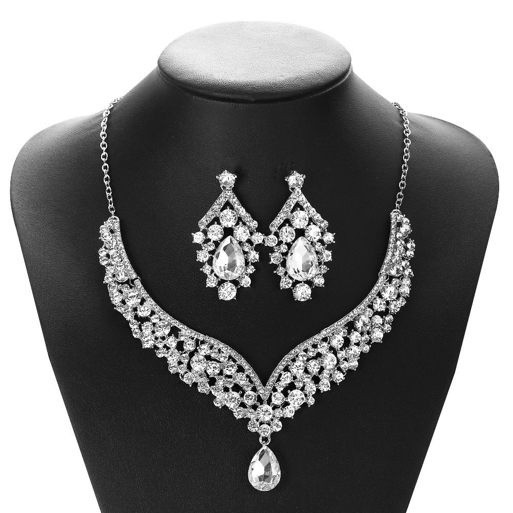 Braut Schmuck mit Diamantverzierungen aus Legierung