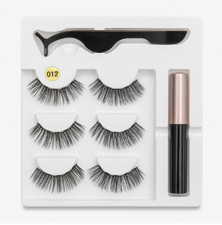3 Paar falsche Wimpern mit Magneten