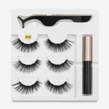 3 Paar falsche Wimpern mit Magneten