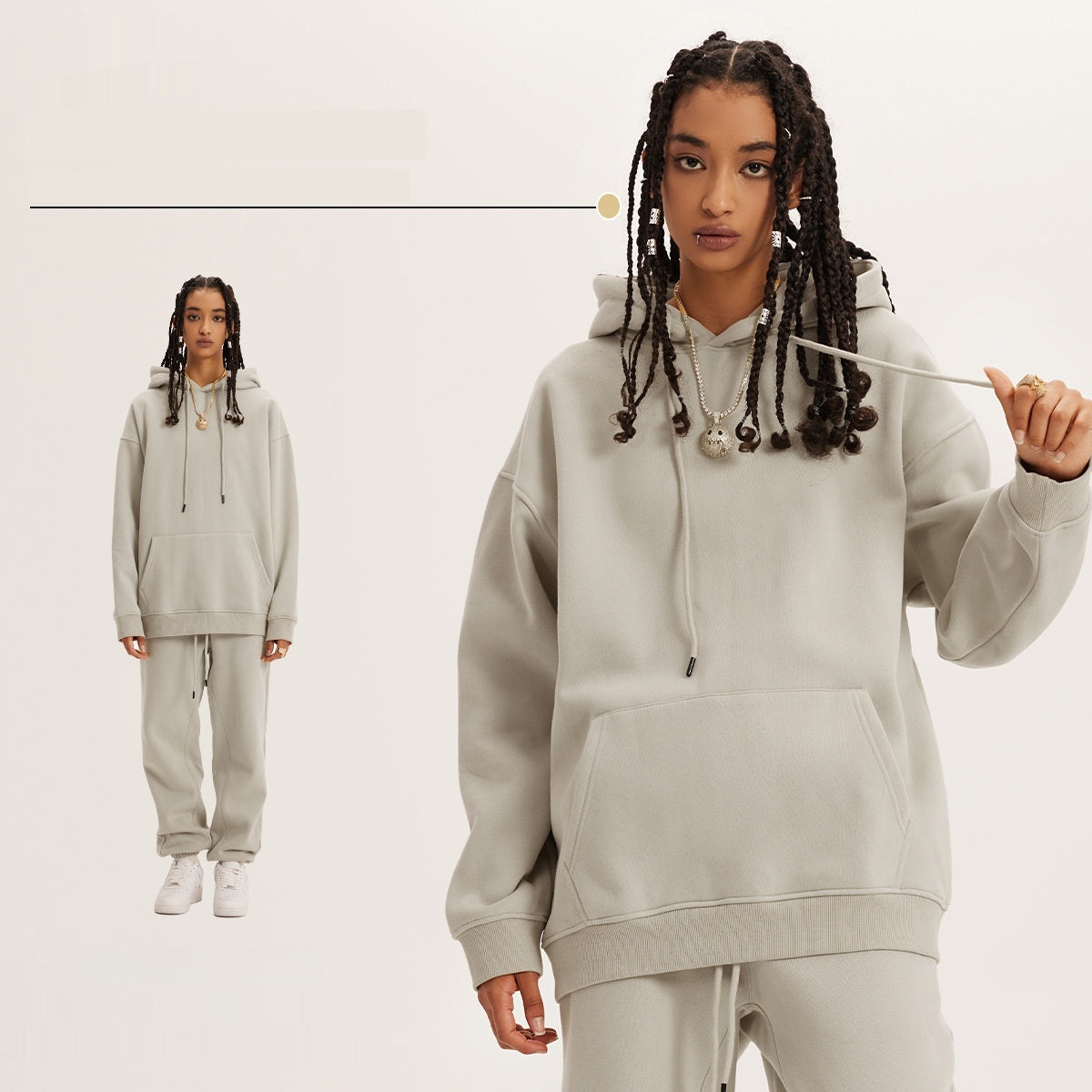 Kapuzenpullover mit Fleece Futter