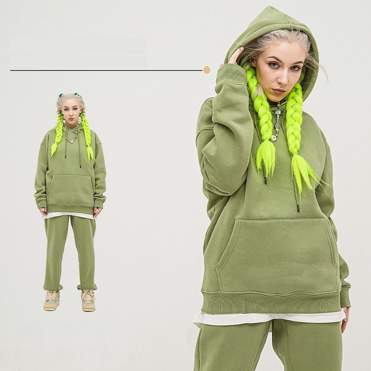 Kapuzenpullover mit Fleece Futter