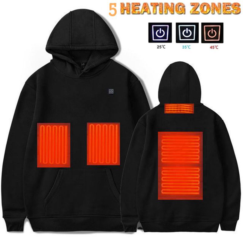 Beheizte Outdoor-USB-Strickjacke mit Kapuze für Männer und Frauen