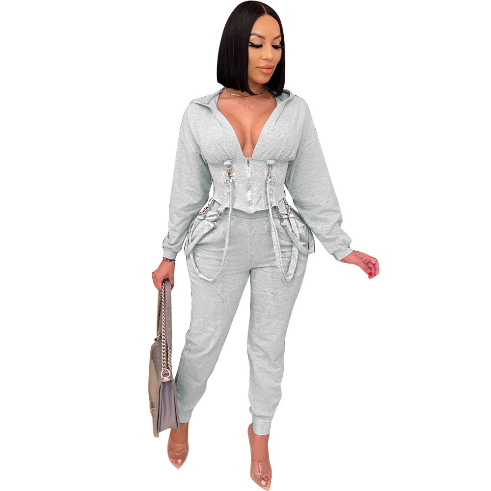 Temperamentes Zweiteiliges Damen Set