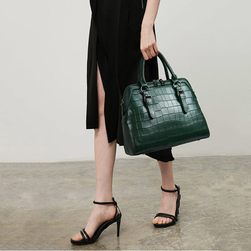 Echtleder-Handtasche Damenmode Rindsledertasche