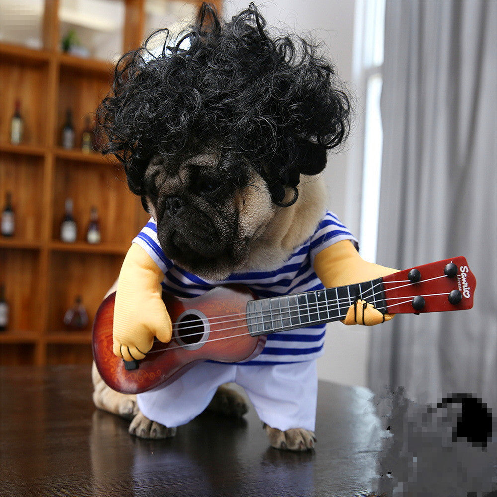 Spaß Träger-Gitarrenkleid für Hunde