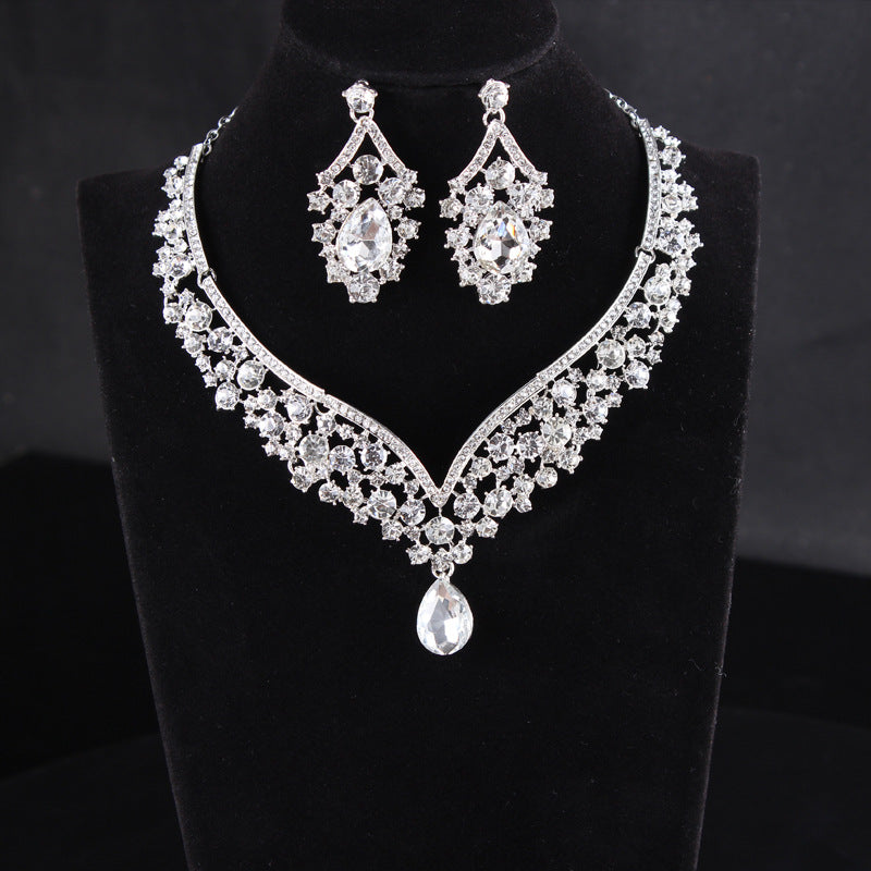 Braut Schmuck mit Diamantverzierungen aus Legierung