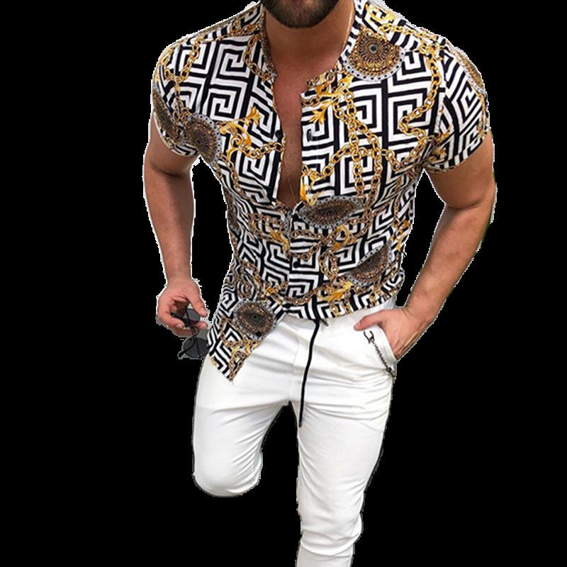 Fashion Kurzarmen Hemd für Menn