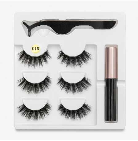 3 Paar falsche Wimpern mit Magneten