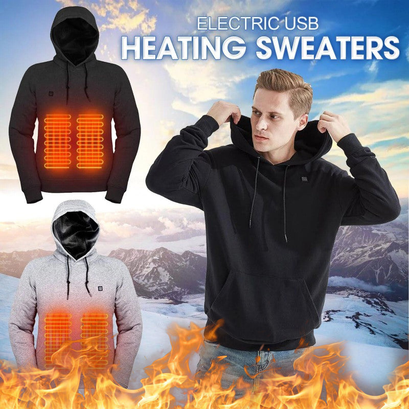Beheizte Outdoor-USB-Strickjacke mit Kapuze für Männer und Frauen