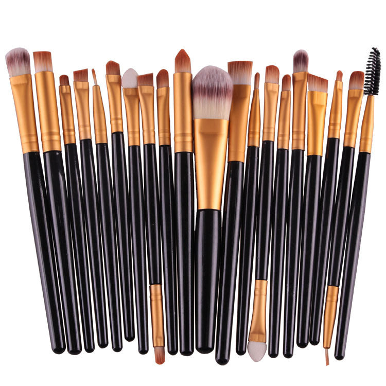 Make-up-Pinselset mit Puderpinsel, Rouge Pinsel und Lidschattenpinsel