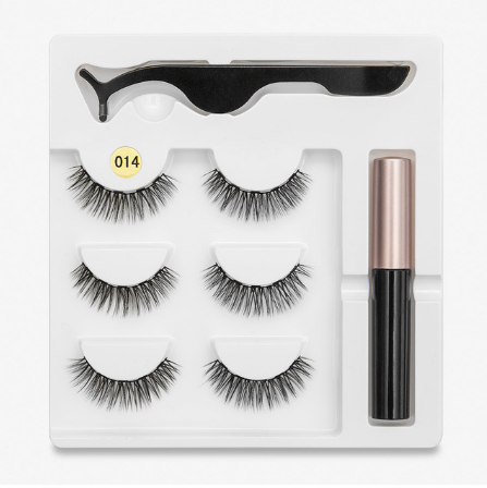 3 Paar falsche Wimpern mit Magneten