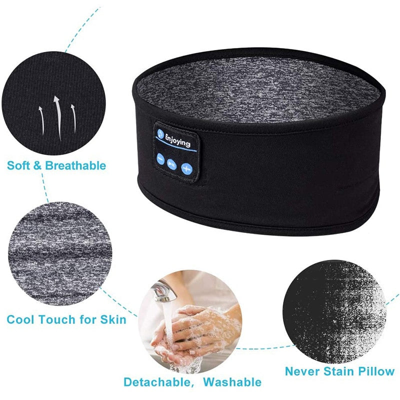 Kabellose Bluetooth-Schlafkopfhörer und Augenmaske