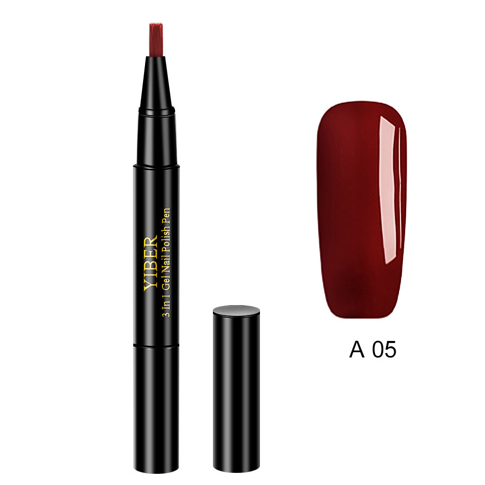 3-in-1 Gel-Nagellackstift mit Glitzer