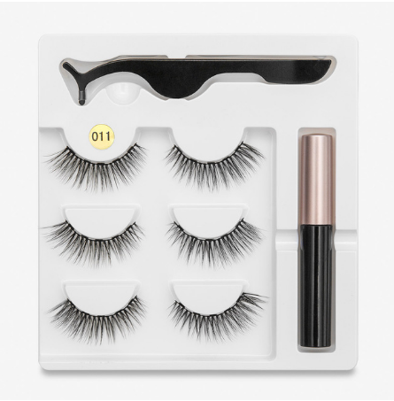 3 Paar falsche Wimpern mit Magneten