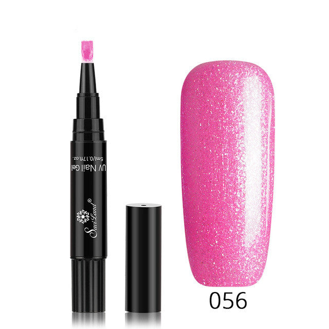 3-in-1 Gel-Nagellackstift mit Glitzer
