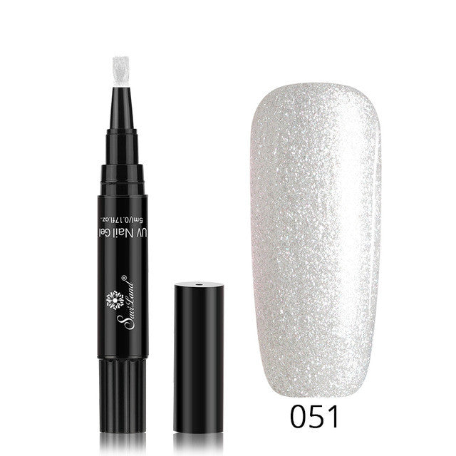 3-in-1 Gel-Nagellackstift mit Glitzer