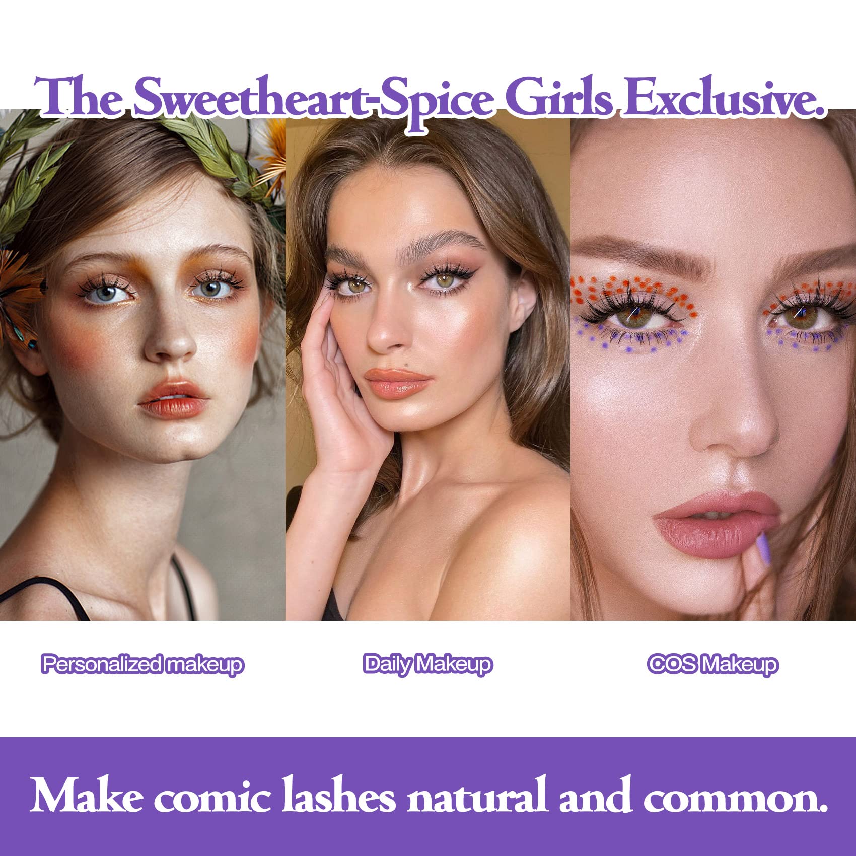 5 Paare Manga Wimpern