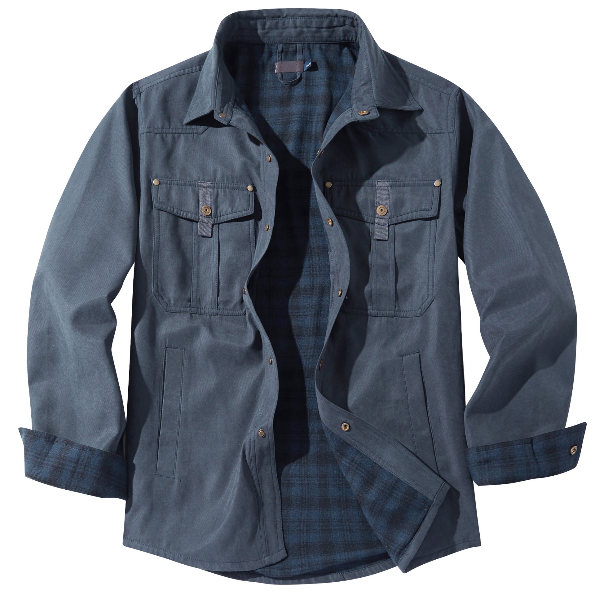 Revers karierte Flanell-lässige Retro-Westernjacke