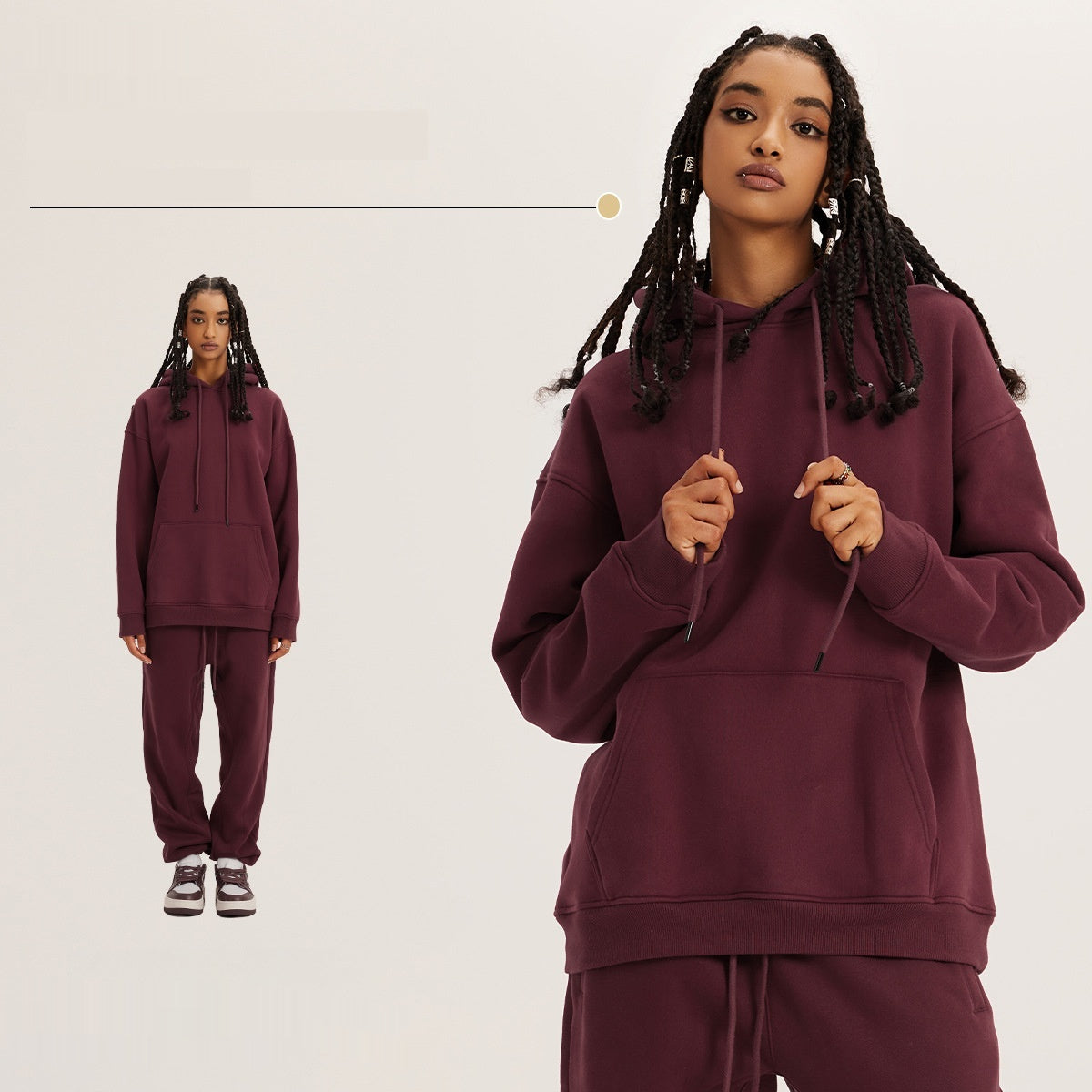 Kapuzenpullover mit Fleece Futter