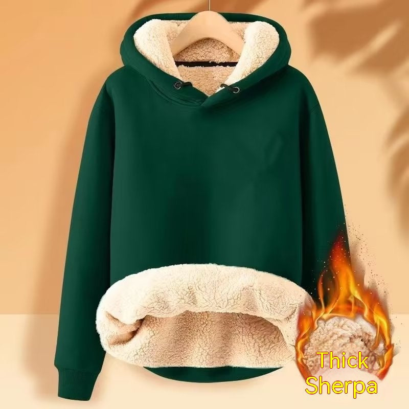Winter gefüttert warm halten Lockerer Kapuzenpullover