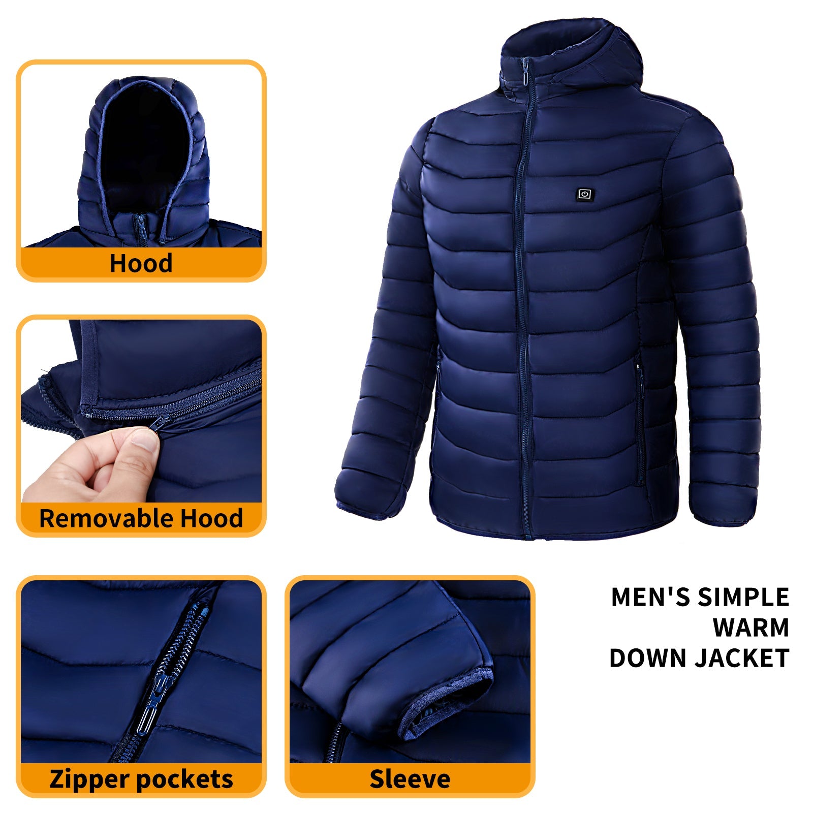 Beheizte Daunenjacke mit elektrischer Heizung Sky Sport Unisex