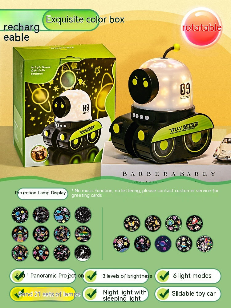 LED Nachtlicht Sternenhimmelprojektor Galaxy Robot mit Music