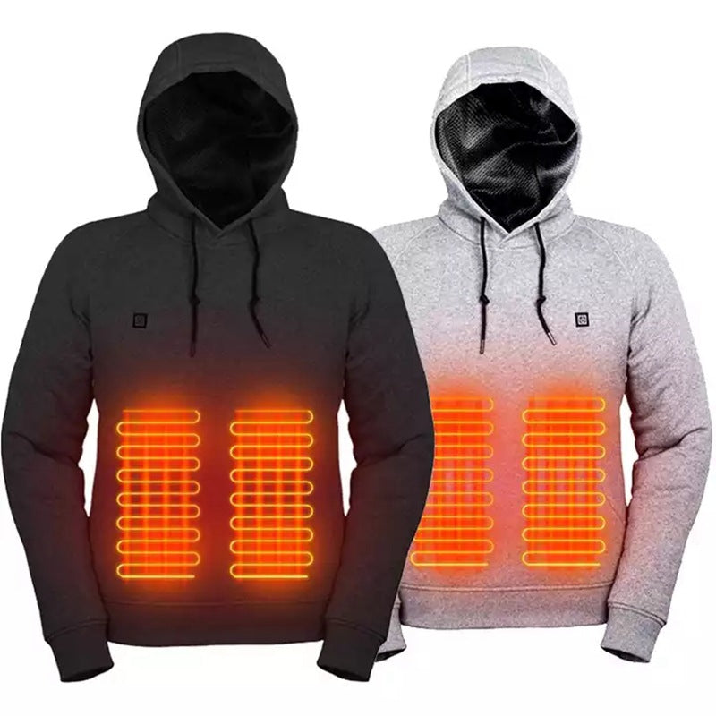 Beheizte Outdoor-USB-Strickjacke mit Kapuze für Männer und Frauen