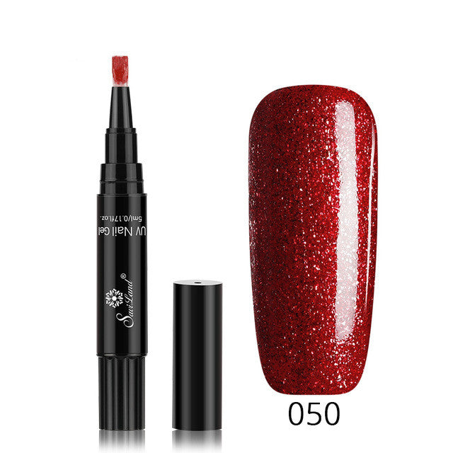 3-in-1 Gel-Nagellackstift mit Glitzer