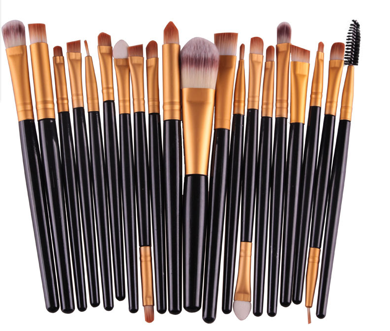 Make-up-Pinselset mit Puderpinsel, Rouge Pinsel und Lidschattenpinsel