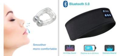 Kabellose Bluetooth-Schlafkopfhörer und Augenmaske