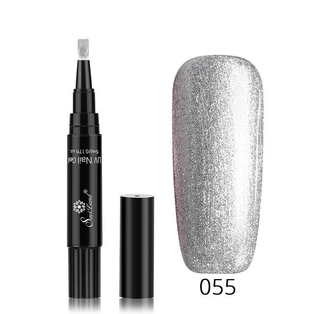 3-in-1 Gel-Nagellackstift mit Glitzer
