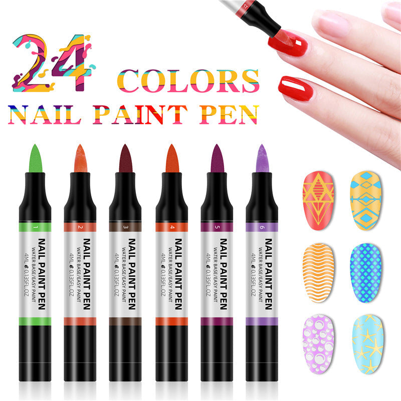 3D/24 Farben Nagellack-Malstift