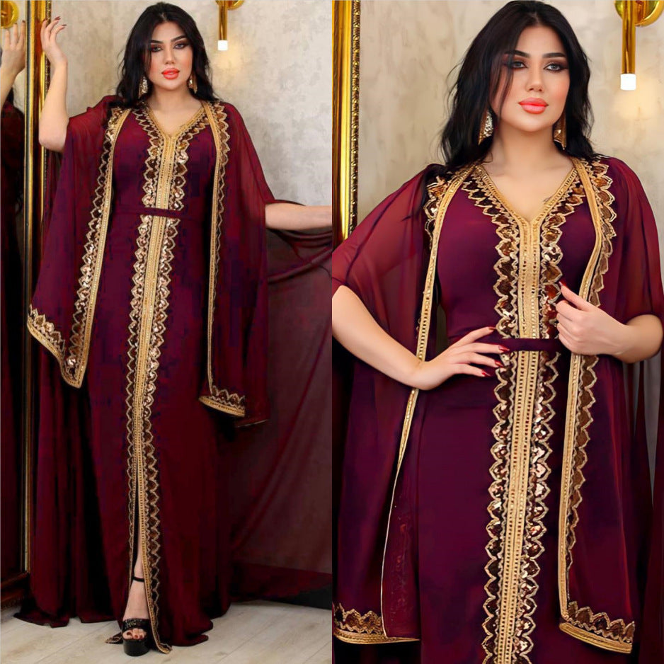 Elegante Paillettenkleid Anzug