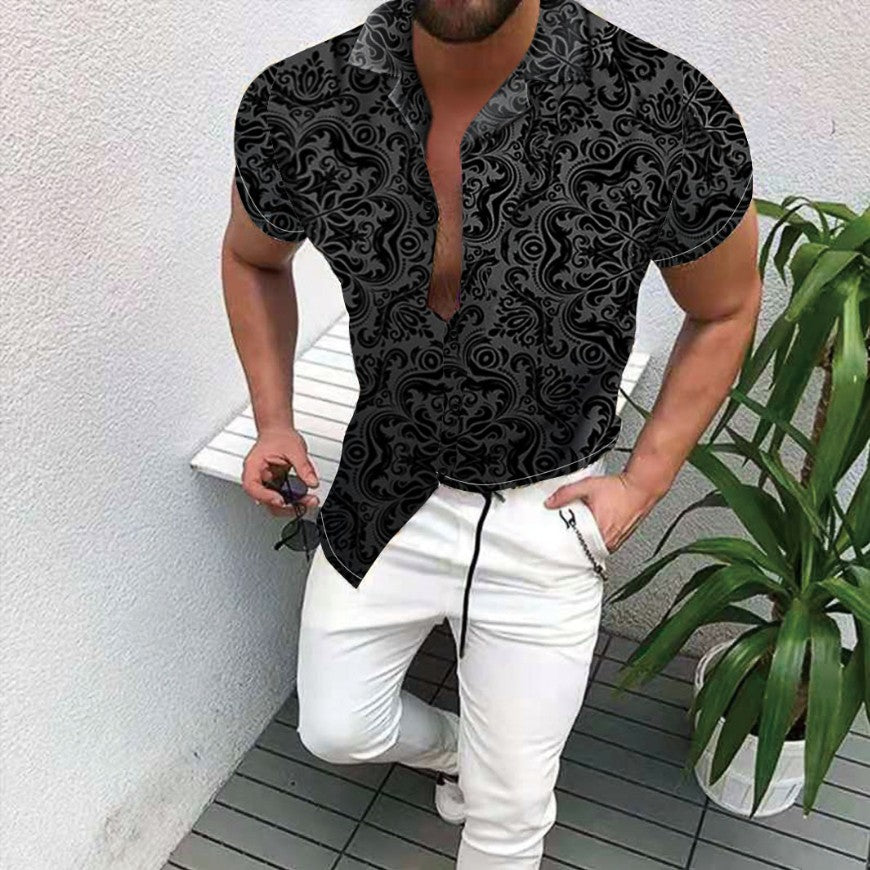 Fashion Kurzarmen Hemd für Menn