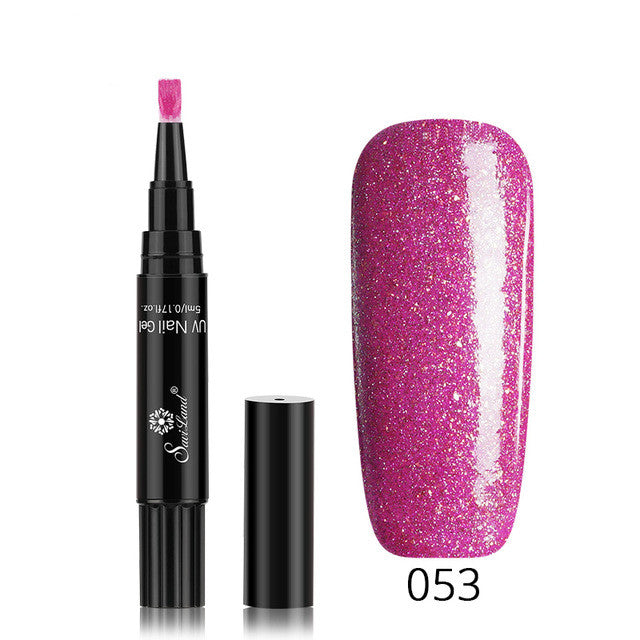 3-in-1 Gel-Nagellackstift mit Glitzer