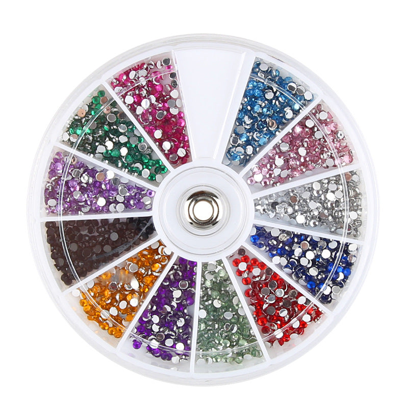 12 Farben Strasssteine 1,5 mm