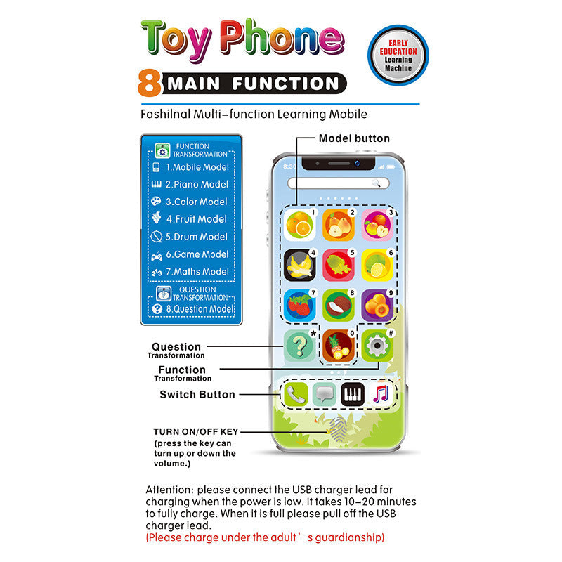 Kinder-Simulationstouch-Musik-Ladegerät-Spielzeug-Handy